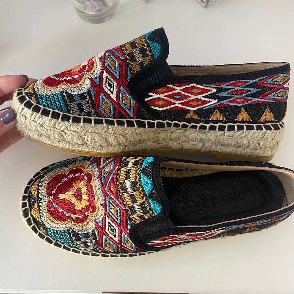 NEVER WORN! Johnny Was espadrilles